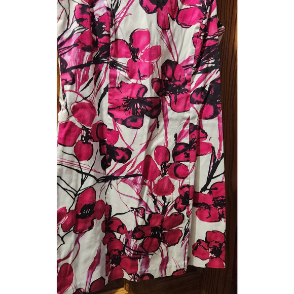 Peter Nygard women's dress size 10 floral pink black white - Picture 3 of 6